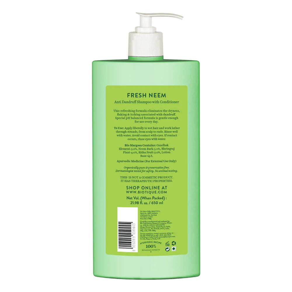 バイオティーク フレッシュニーム フケ防止シャンプー & コンディショナー 650ml