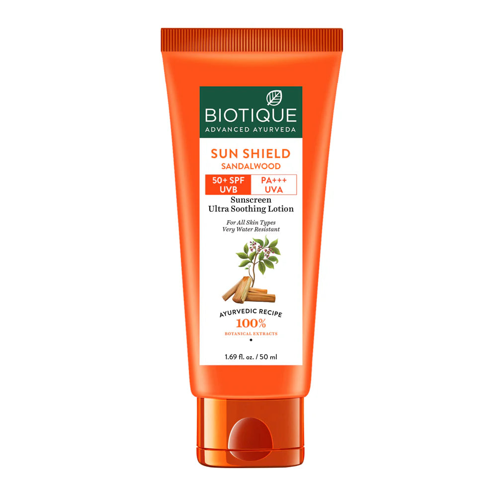 バイオティーク サンシールド サンダルウッド 50+SPF 日焼け止めローション 50ml